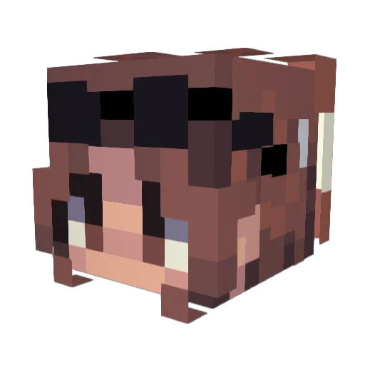 MICIHI Minecraft avatar head, 3D render
