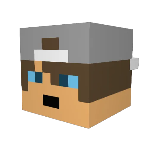 MICKSTARNR1 Minecraft avatar head, 3D render
