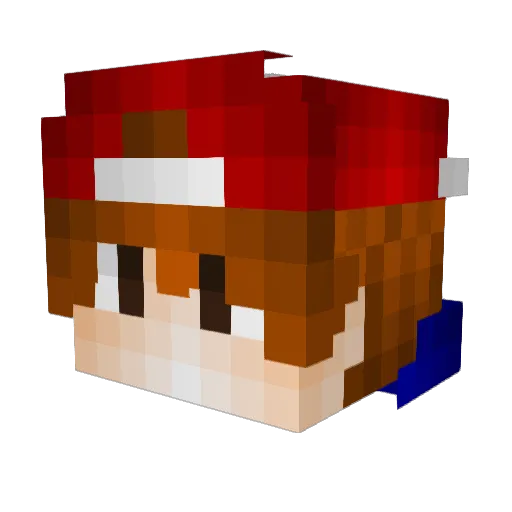 MICMICBOOM Minecraft avatar head, 3D render