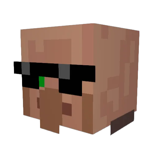 MICMORGAN Minecraft avatar head, 3D render
