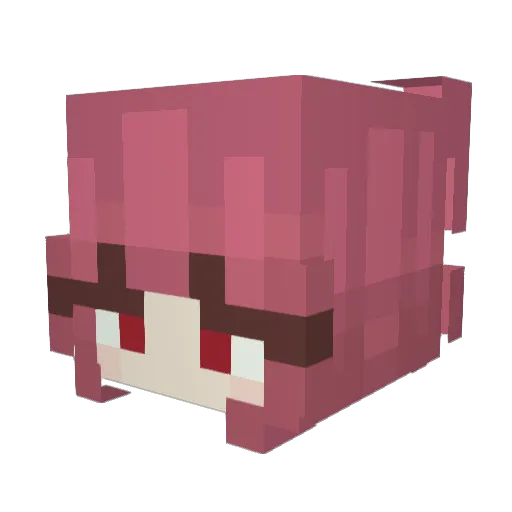 MIC_CgmpIUR Minecraft avatar head, 3D render