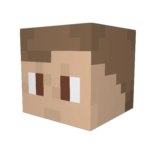 MIDDLE_BEAST Minecraft avatar head, 3D render