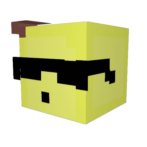 MIDJ4ck Minecraft avatar head, 3D render