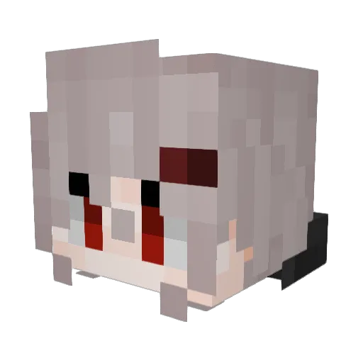 MIEQ_01 Minecraft avatar head, 3D render