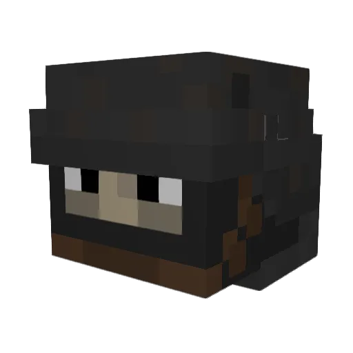 MIERASZ Minecraft avatar head, 3D render