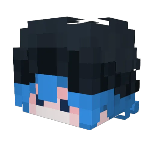 MIFUSY Minecraft avatar head, 3D render