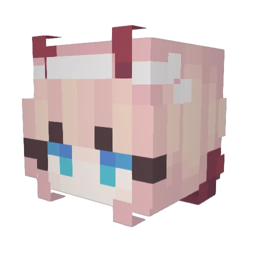MIGGCO Minecraft avatar head, 3D render