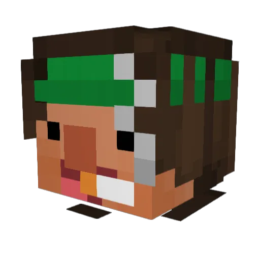 MIGGRE Minecraft avatar head, 3D render