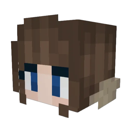 MIGenius Minecraft avatar head, 3D render