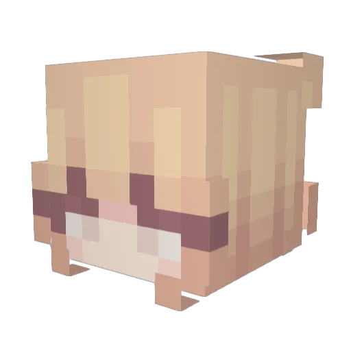 MIGoldie Minecraft avatar head, 3D render