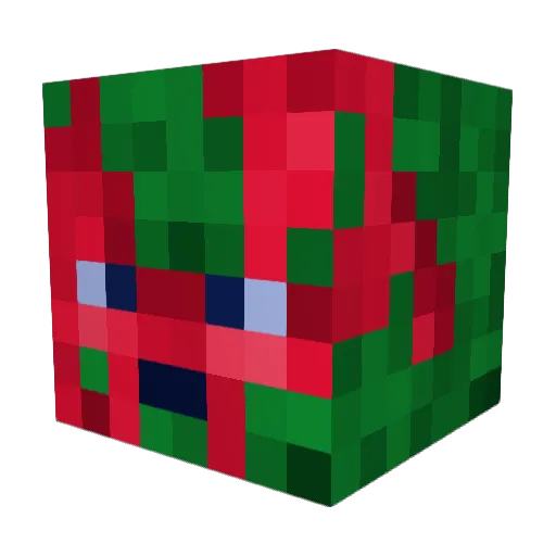 MIGzuka Minecraft avatar head, 3D render