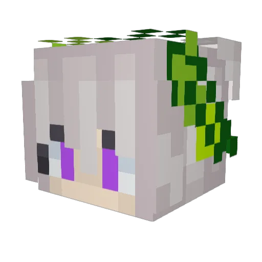 MIHARU72 Minecraft avatar head, 3D render