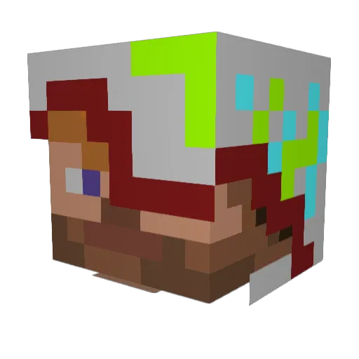 MIHAnizm Minecraft avatar head, 3D render