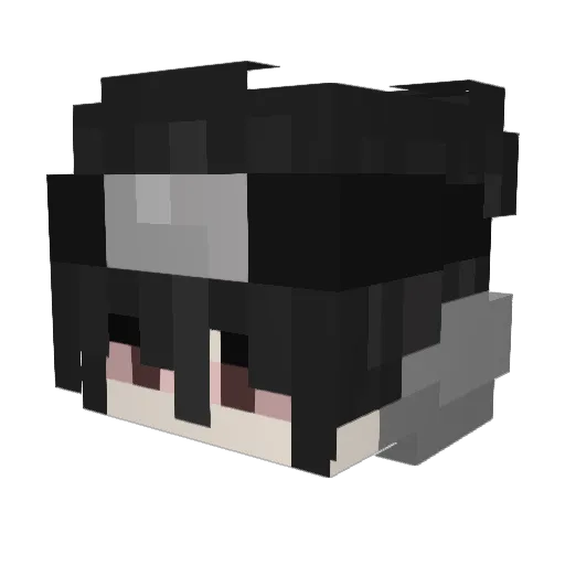 MIK1E Minecraft avatar head, 3D render