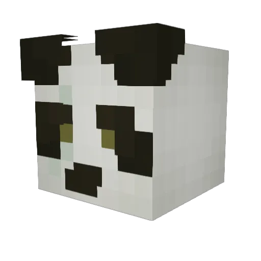 MIKABIN Minecraft avatar head, 3D render