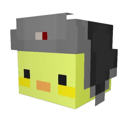 MIKDIOxD12 Minecraft avatar head, 3D render