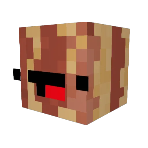 MIKED297 Minecraft avatar head, 3D render