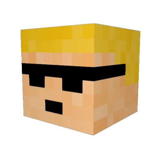 MIKE_LITTERIS Minecraft avatar head, 3D render