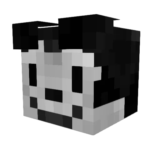 MIKExBRAIN Minecraft avatar head, 3D render