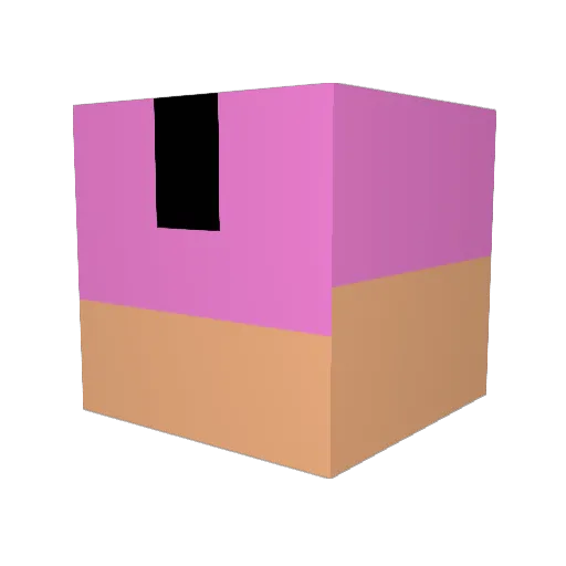 MIKKI1 Minecraft avatar head, 3D render