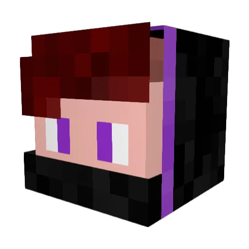 MIKONERON Minecraft avatar head, 3D render