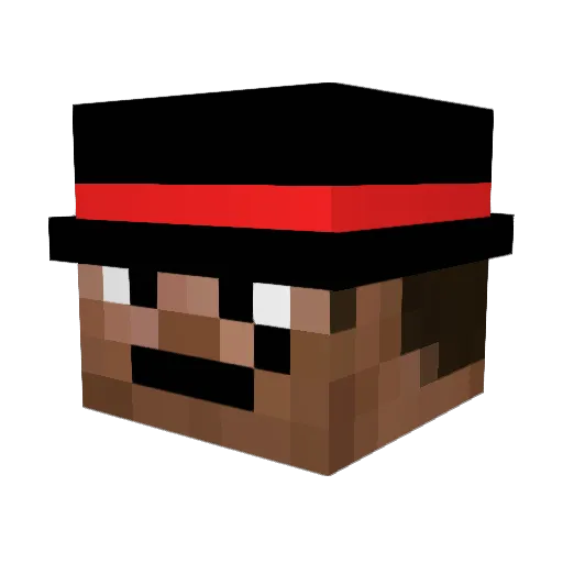 MIKOSEB Minecraft avatar head, 3D render