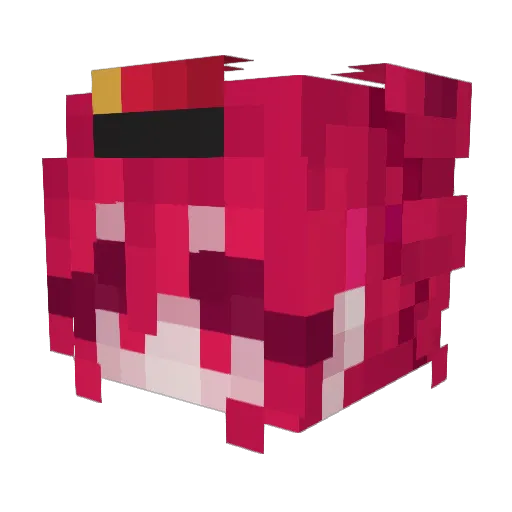 MIKU2021 Minecraft avatar head, 3D render