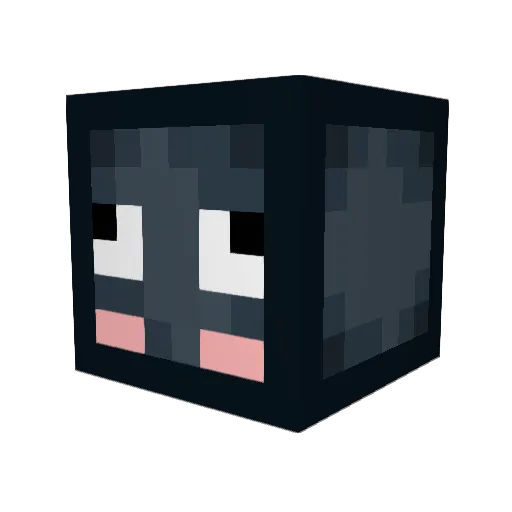 MILA9le Minecraft avatar head, 3D render