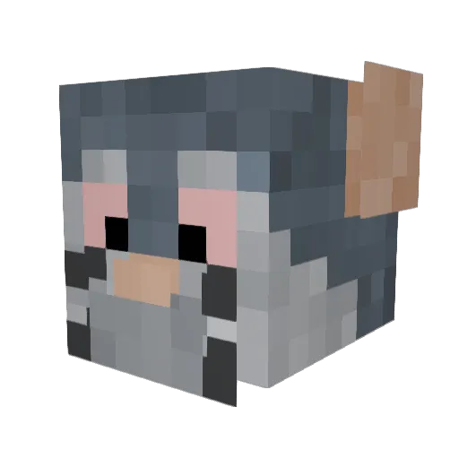 MILENAexe Minecraft avatar head, 3D render