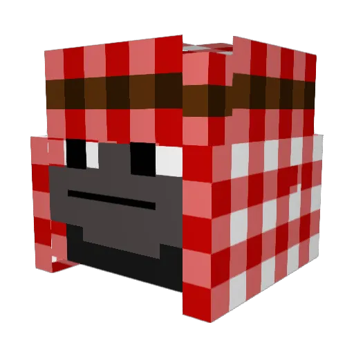 MILIBOWL Minecraft avatar head, 3D render