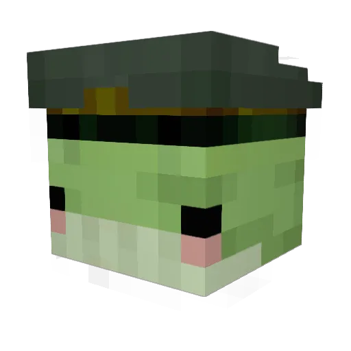 MILINK128 Minecraft avatar head, 3D render
