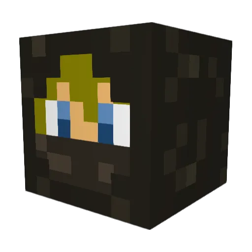 MILKAkoe1 Minecraft avatar head, 3D render