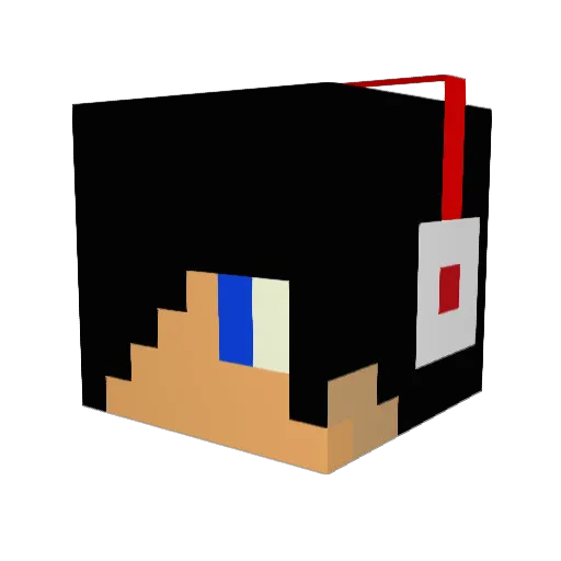 MILKE67692 Minecraft avatar head, 3D render