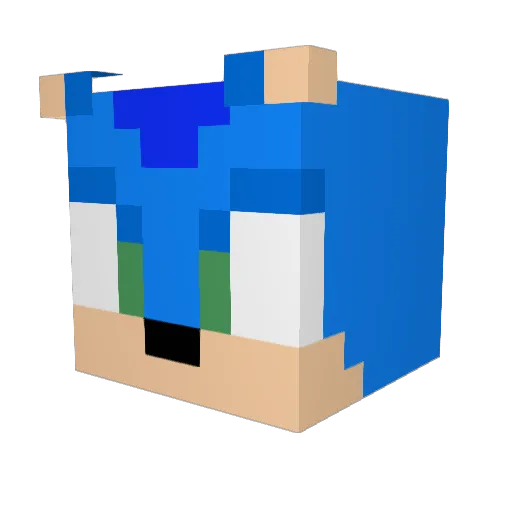 MILKGAY Minecraft avatar head, 3D render