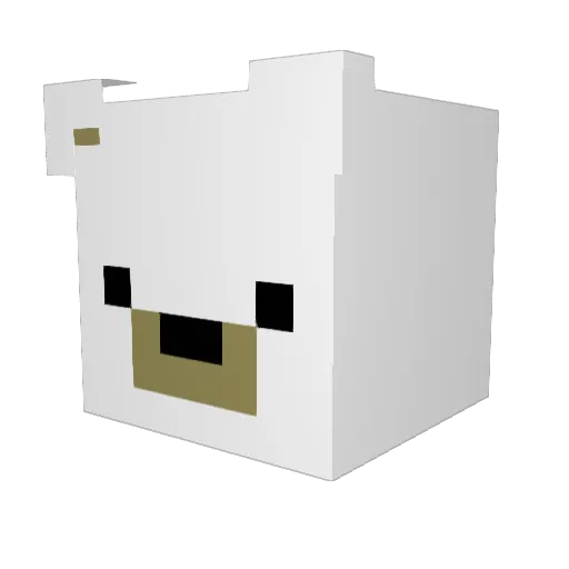 MILKSH4KE Minecraft avatar head, 3D render