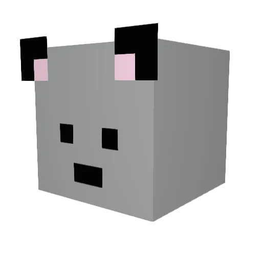 MILK_MIL Minecraft avatar head, 3D render