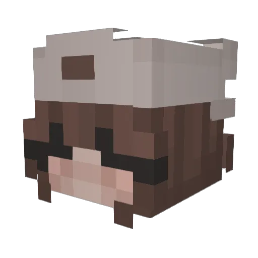 MILLY_200 Minecraft avatar head, 3D render