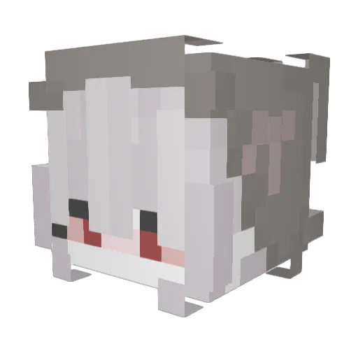 MILMII Minecraft avatar head, 3D render