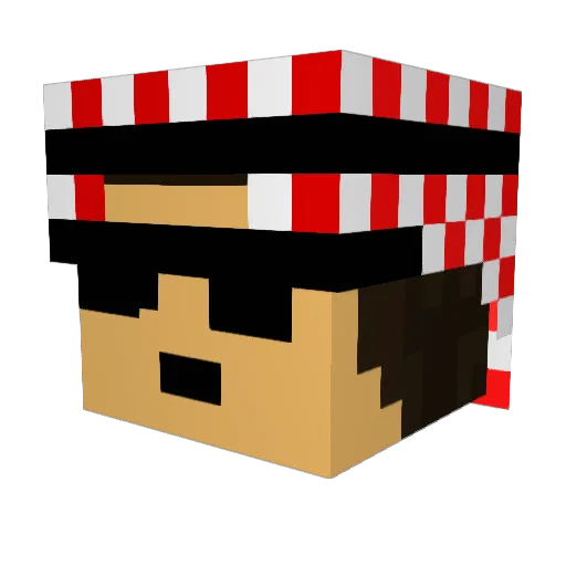 MILML_ Minecraft avatar head, 3D render