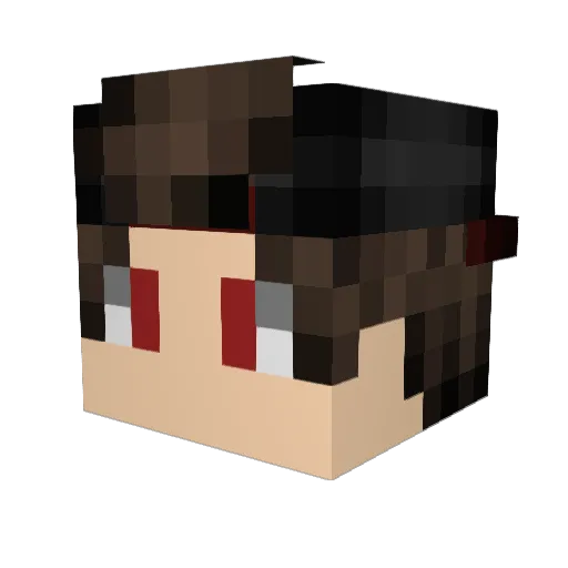 MIM3X Minecraft avatar head, 3D render