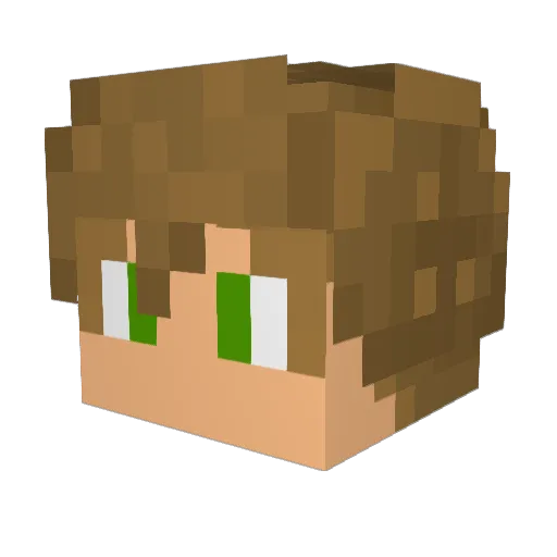 MIM_Charoski Minecraft avatar head, 3D render