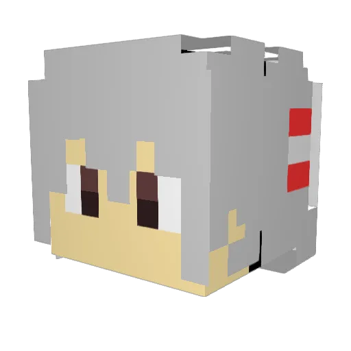 MINATOVIP Minecraft avatar head, 3D render