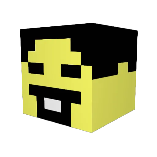MINDPLATE Minecraft avatar head, 3D render