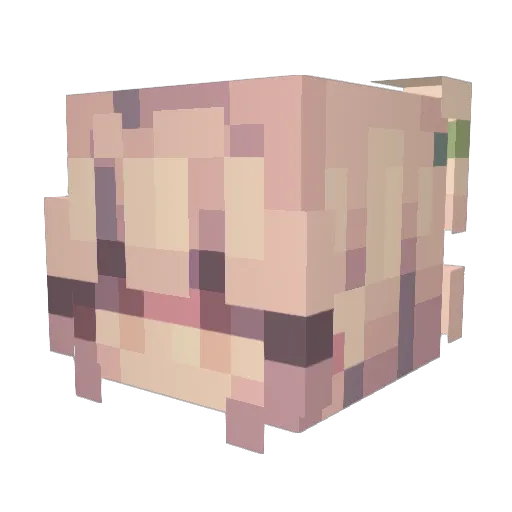 MINEBRICK Minecraft avatar head, 3D render