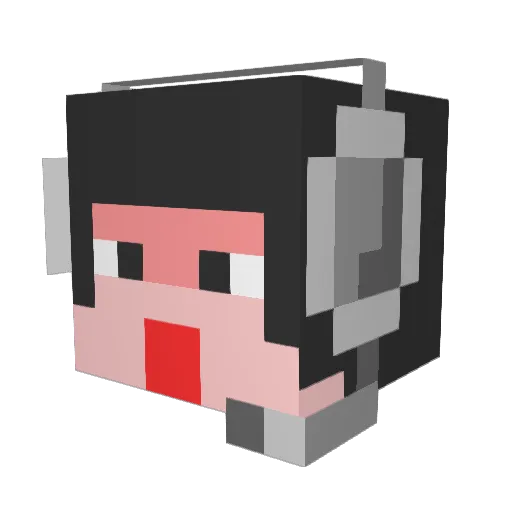 MINEPOONG Minecraft avatar head, 3D render