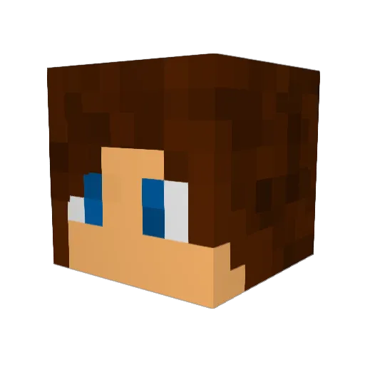 MINER404 Minecraft avatar head, 3D render