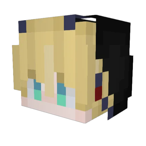 MINE_POOL777 Minecraft avatar head, 3D render