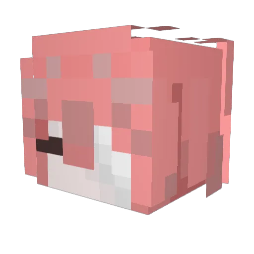 MINGCHELIU Minecraft avatar head, 3D render