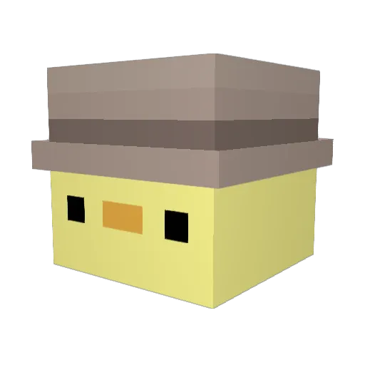 MINICC Minecraft avatar head, 3D render