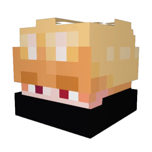 MINIMINE09 Minecraft avatar head, 3D render